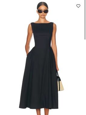 Helsa Stretch Cotton Sateen Midi Dress
